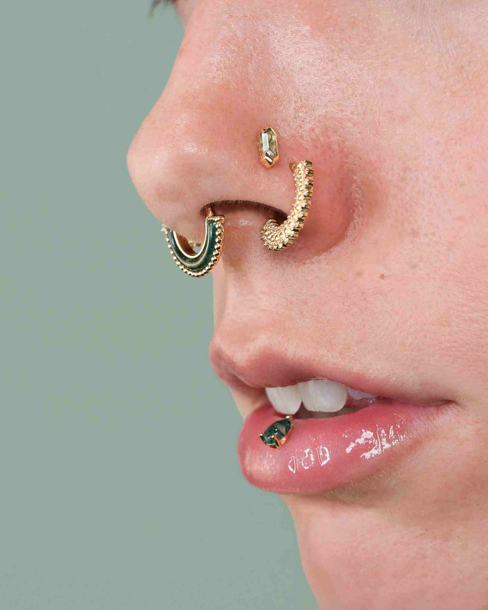 Mystic Threadless End with Moss Agate Threadless Ends Buddha Jewelry