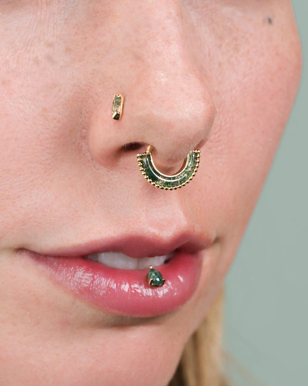 Harmonic Clicker with Moss Agate Clickers Buddha Jewelry