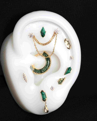 Mystic Threadless End with Moss Agate Threadless Ends Buddha Jewelry