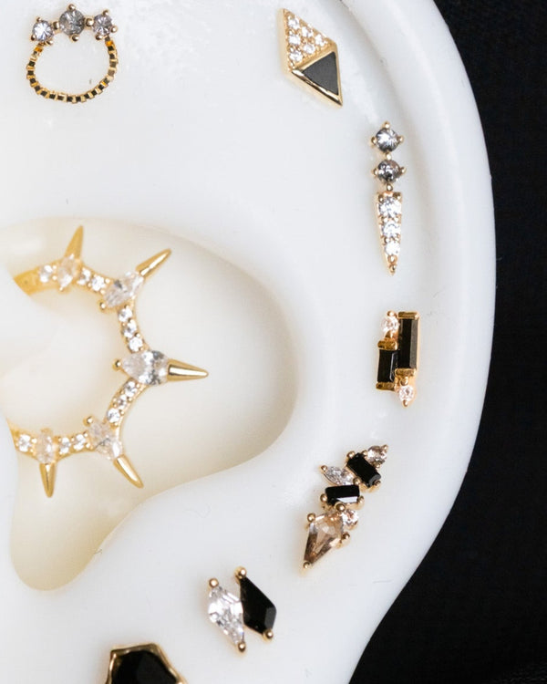 Perspective Threadless End with Black Spinel Threadless Ends Buddha Jewelry