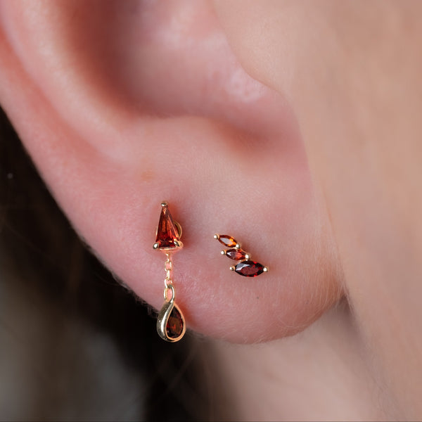 Multiplicity Threadless End with Garnet Threadless Ends Buddha Jewelry