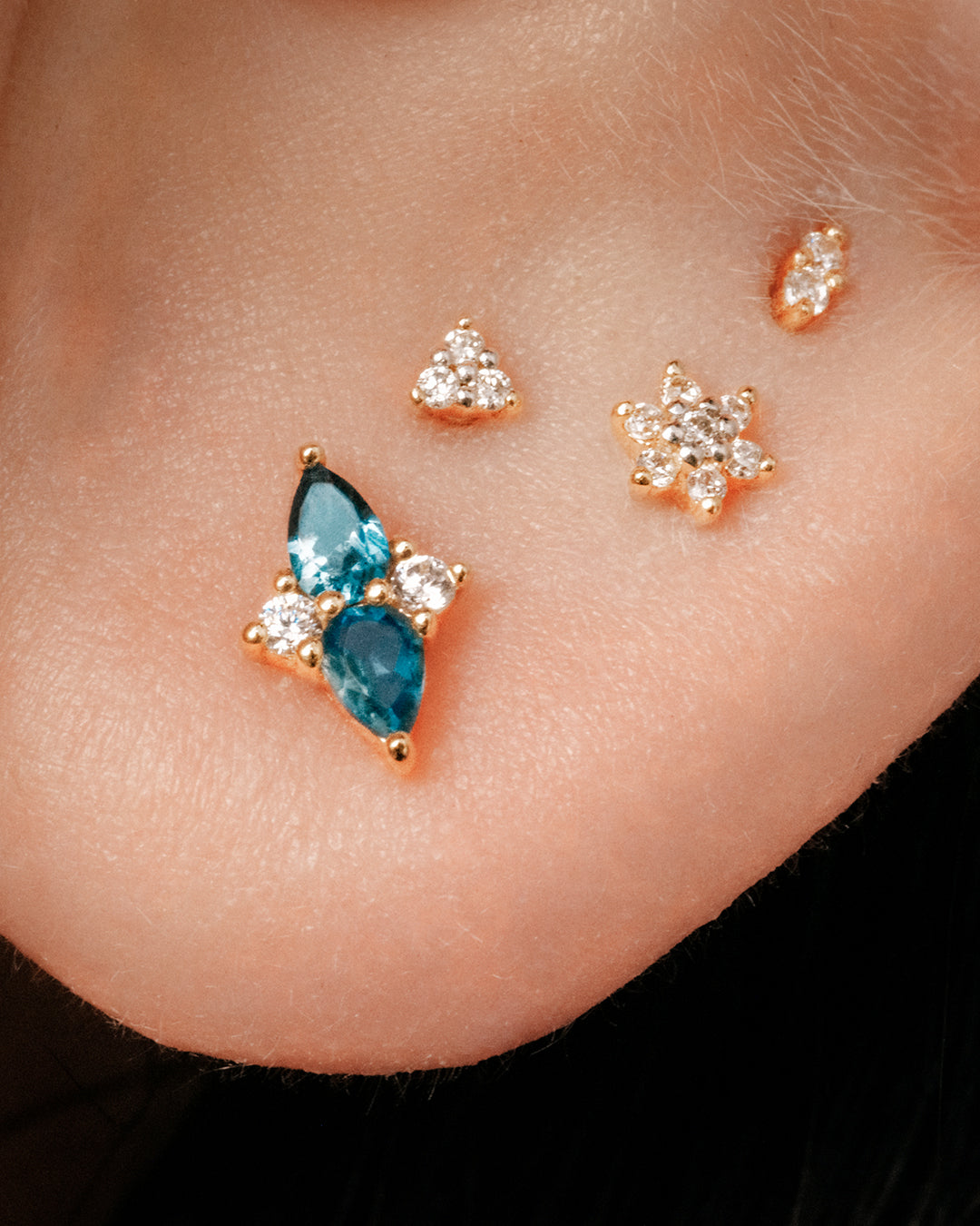 Ethereal Threadless End with London Blue Topaz Threadless Ends Buddha Jewelry