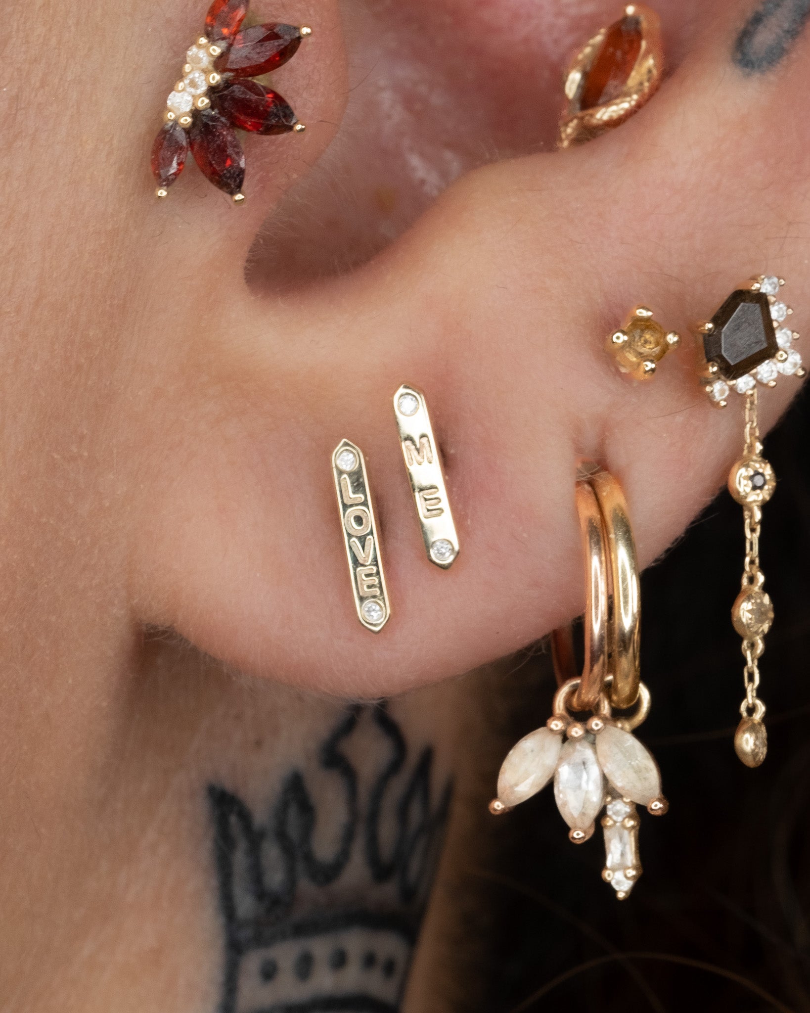 LOVE Threadless End with Diamond Threadless Ends Buddha Jewelry