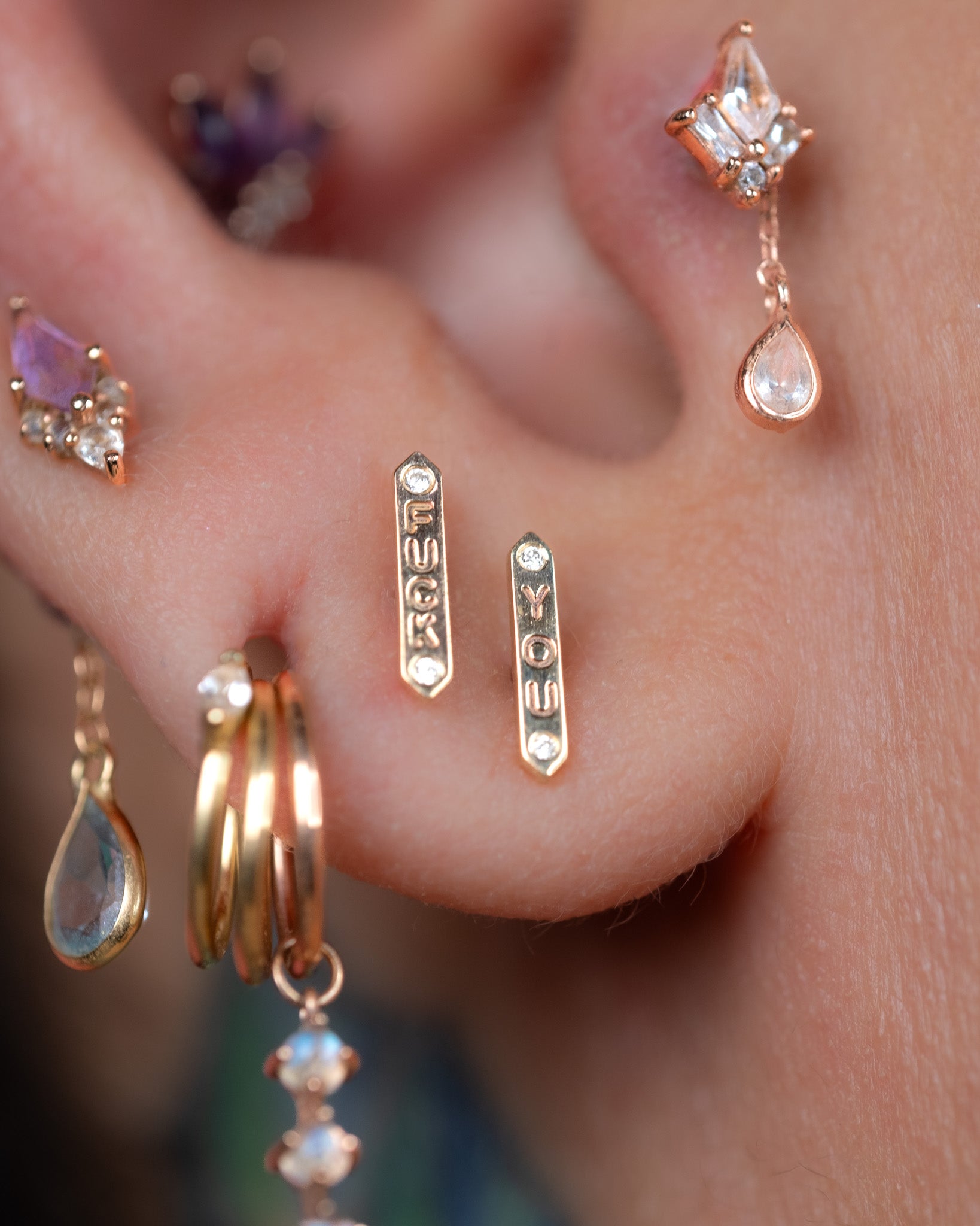 YOU Threadless End with Diamond Threadless Ends Buddha Jewelry