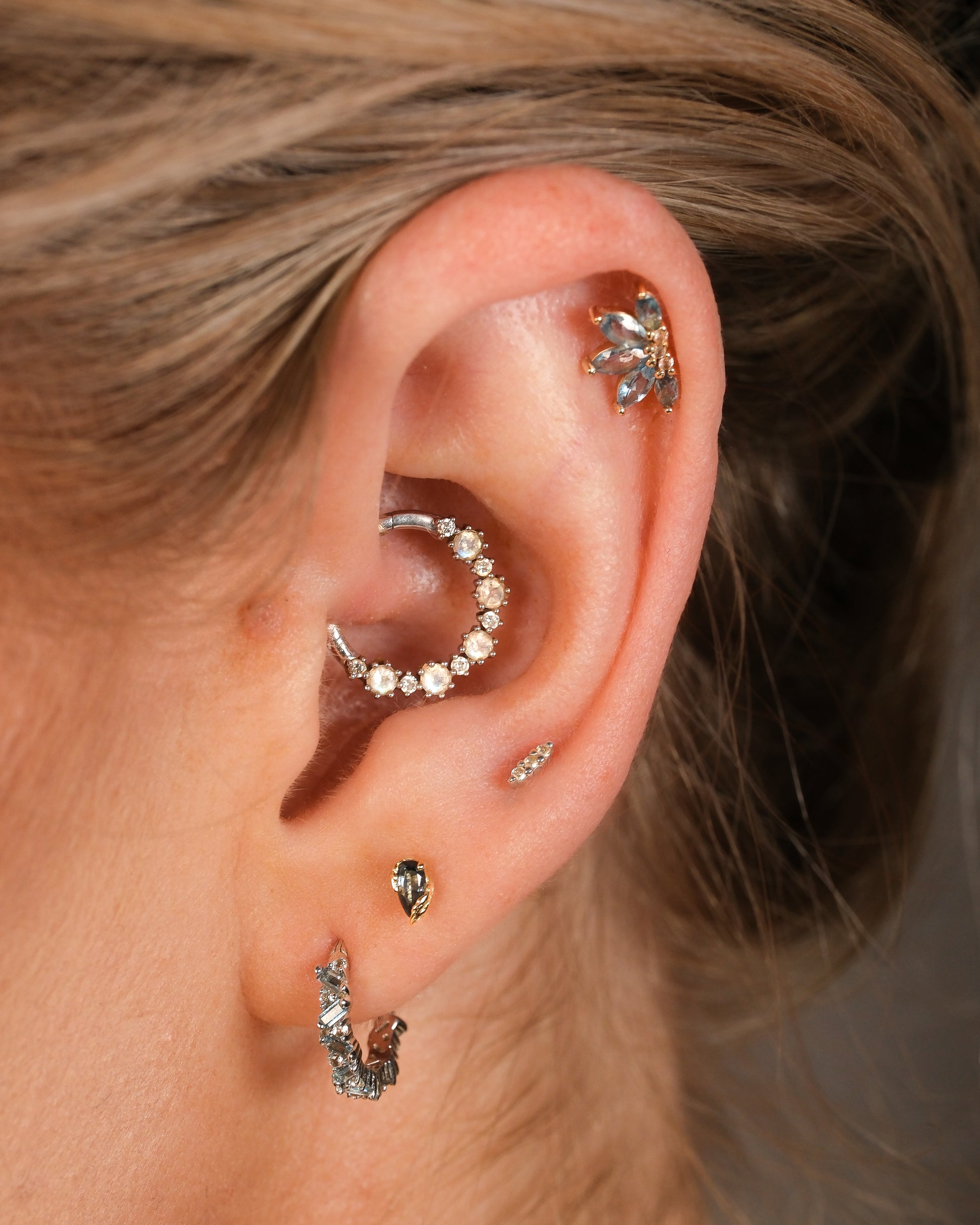 Occasion Threadless End with London Blue Topaz Threadless Ends Buddha Jewelry