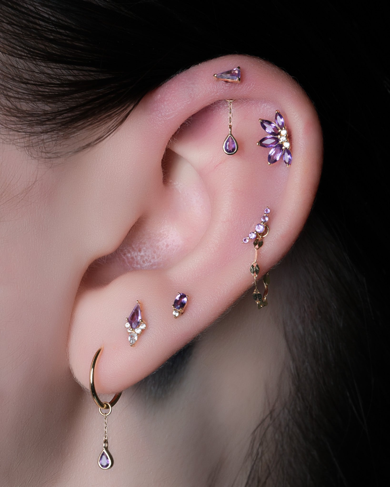 Seek Threadless End with Amethyst Threadless Ends Buddha Jewelry