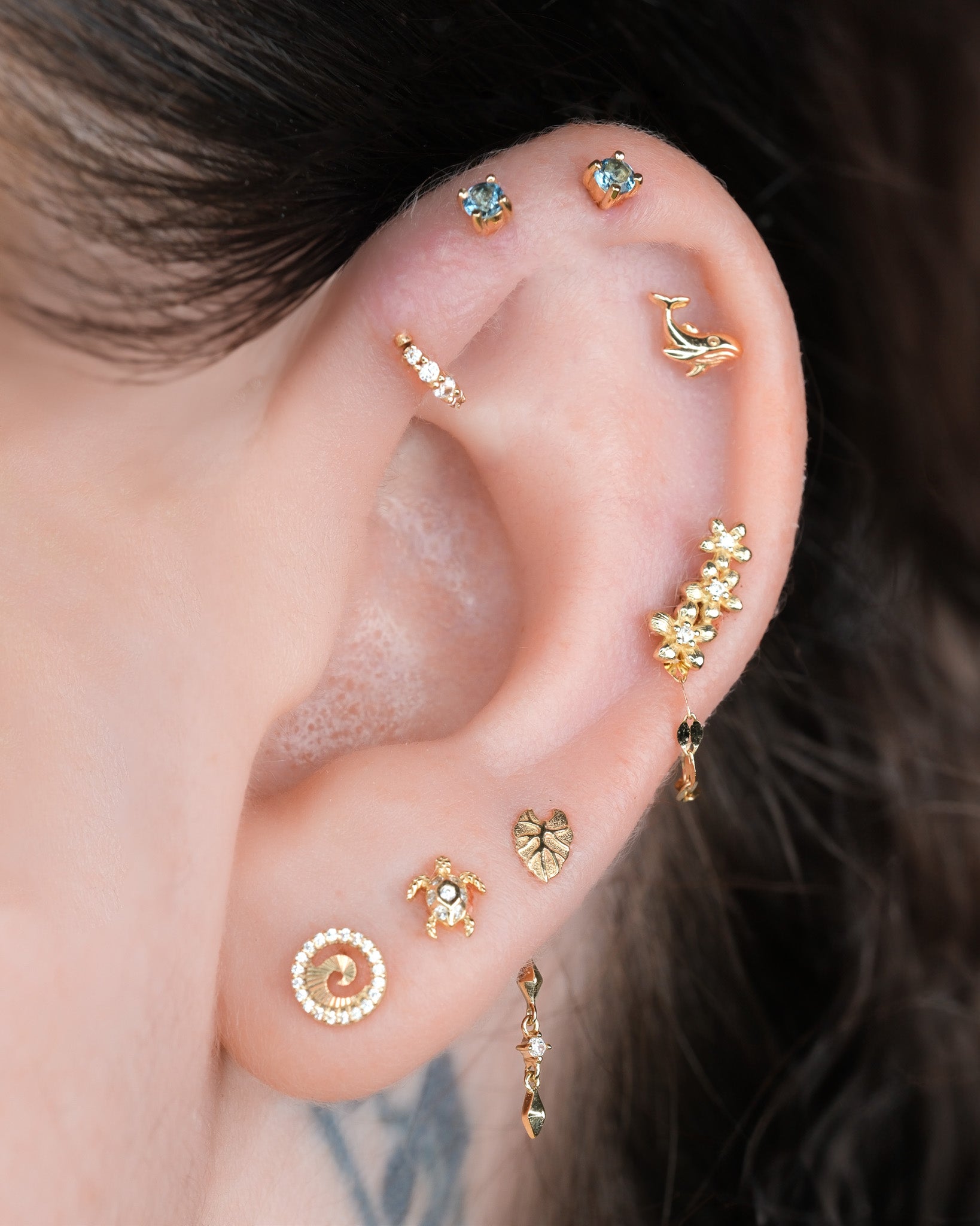 Gaia Threadless End with CZ Threadless Ends Buddha Jewelry