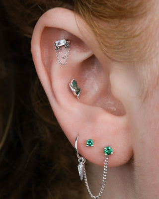 Emerald Prong (Lab Grown) - Threadless End Threadless Ends Buddha Jewelry