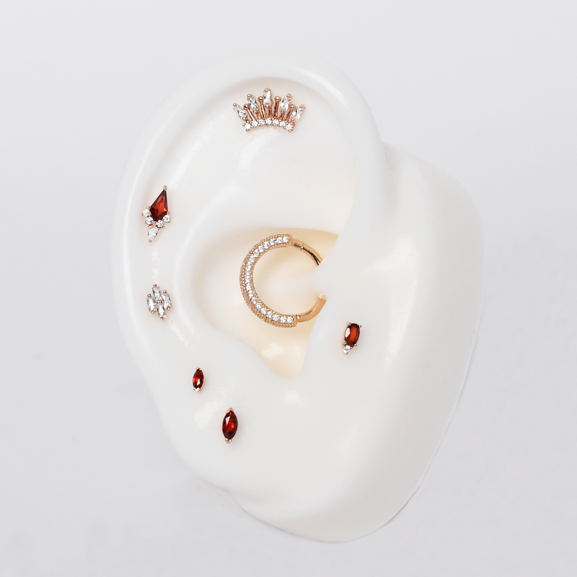 Afterglow Threadless End with Garnet Threadless Ends Buddha Jewelry