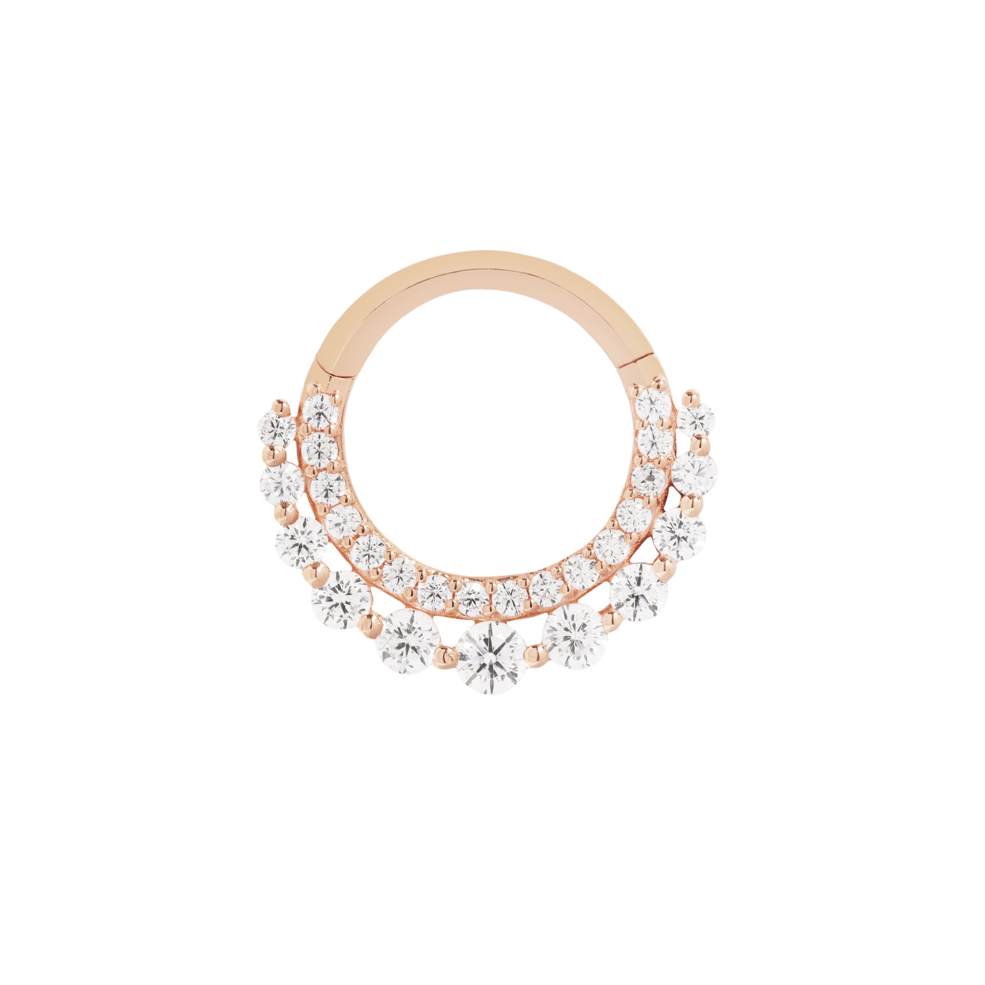 Gl'amor Clicker with CZ Clickers Buddha Jewelry 14k Rose Gold