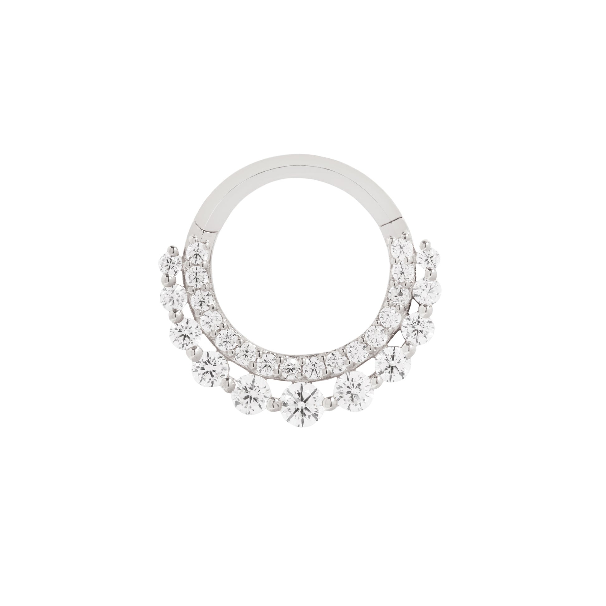 Gl'amor Clicker with CZ Clickers Buddha Jewelry 14k White Gold