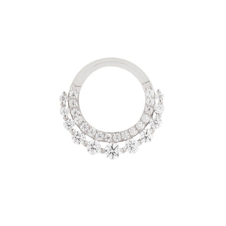 Gl'amor - CZ - Clicker Clickers Buddha Jewelry White Gold