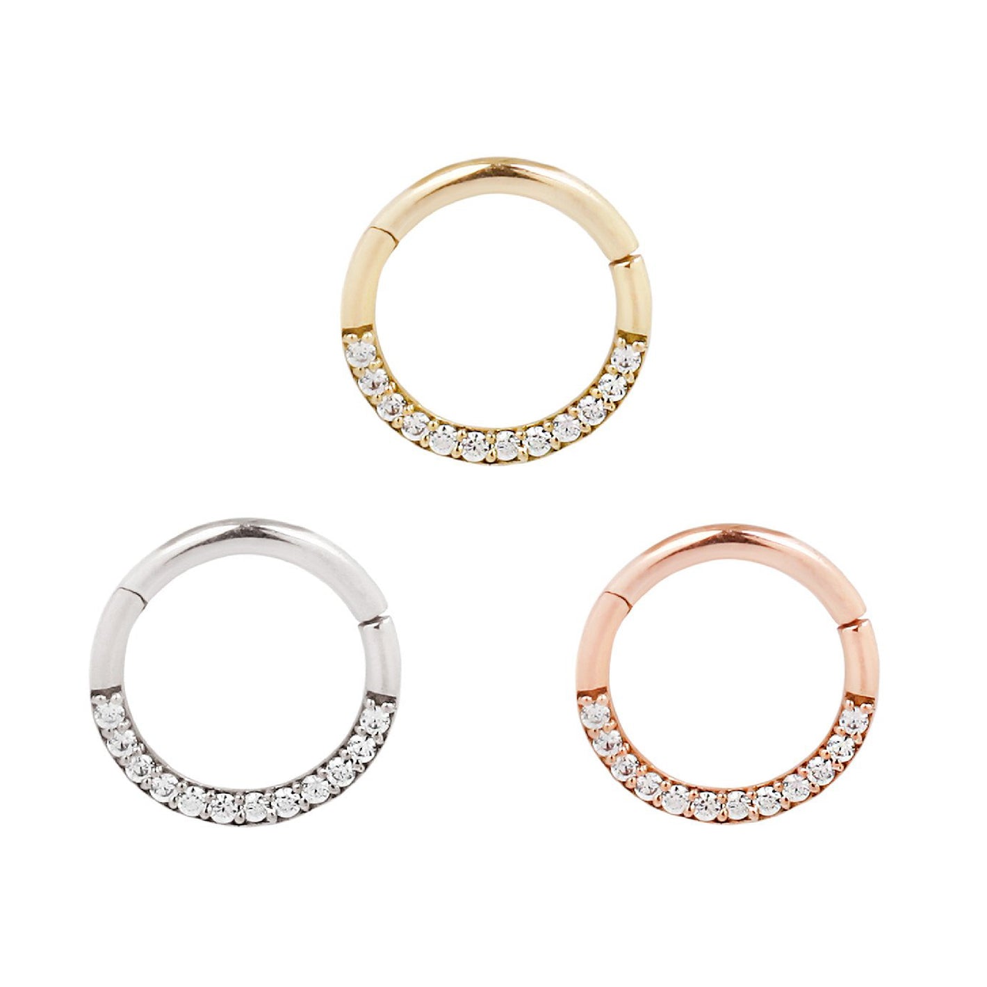 Dia Clicker with CZ Clickers Buddha Jewelry