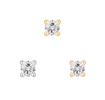 Prong Gem Threadless End with Diamond Threadless Ends Buddha Jewelry