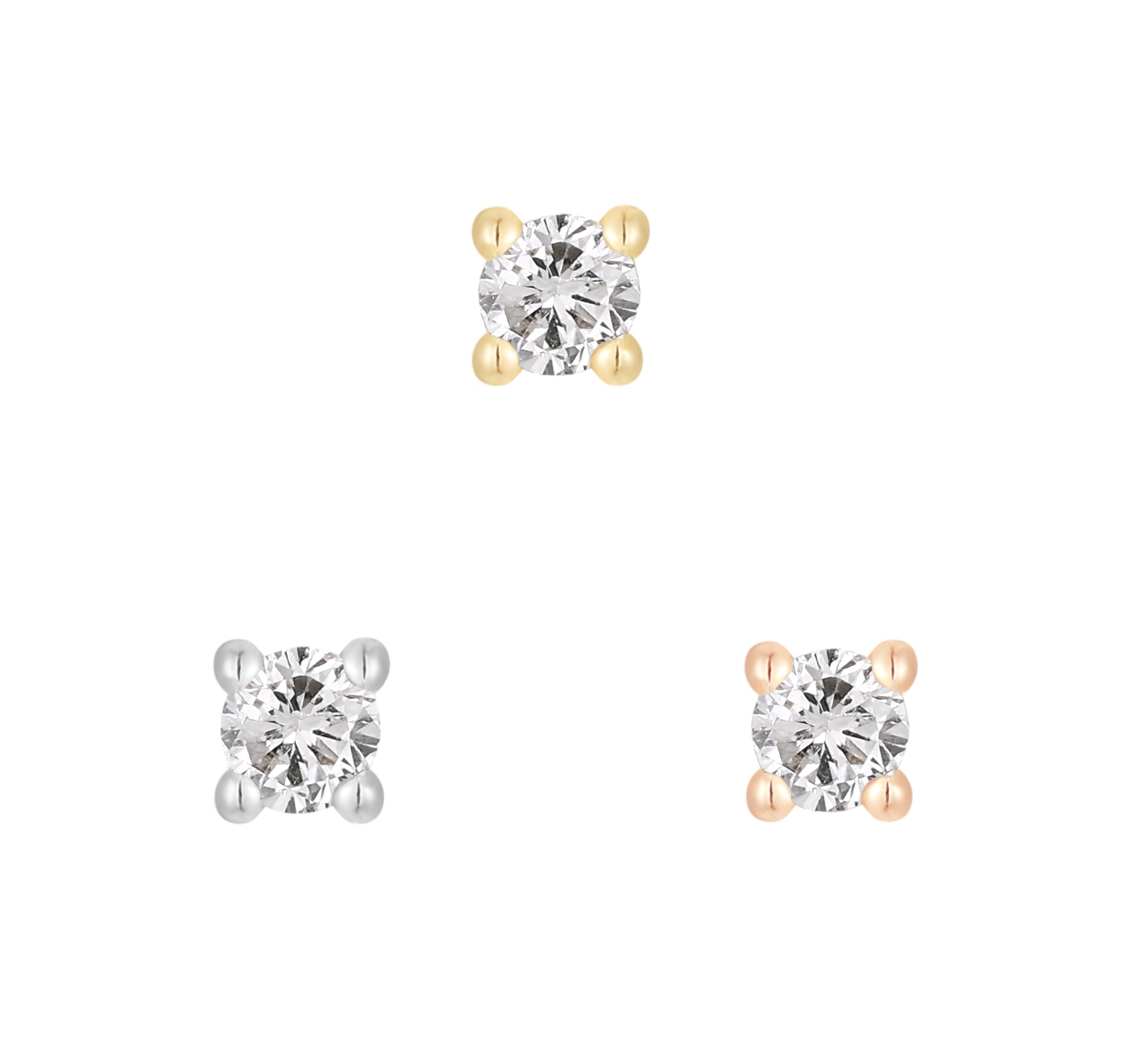 Prong Gem Threadless End with Diamond Threadless Ends Buddha Jewelry