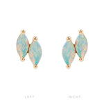 Zuri Double Threadless End with Opal Threadless Ends Buddha Jewelry