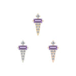 Dystrikt Threadless End with Amethyst Threadless Ends Buddha Jewelry