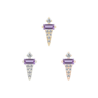 Dystrikt Threadless End with Amethyst