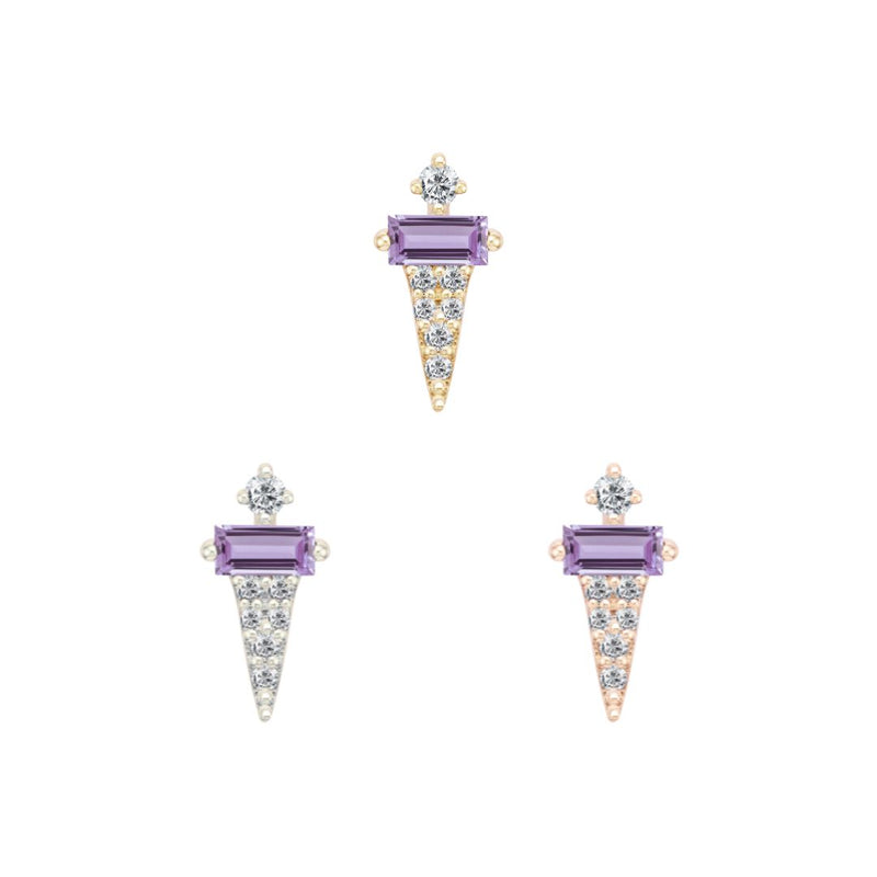 APP-Dystrikt Threadless End with Amethyst Threadless Ends Buddha Jewelry