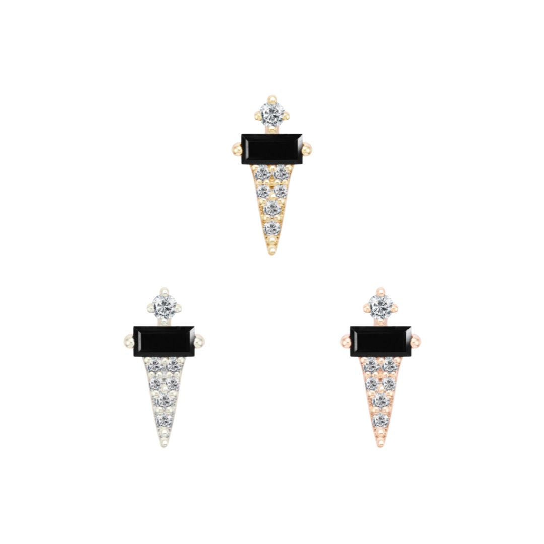 Dystrikt Threadless End with Black Spinel Threadless Ends Buddha Jewelry