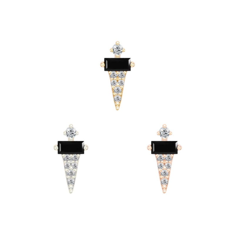 APP-Dystrikt Threadless End with Black Spinel Threadless Ends Buddha Jewelry