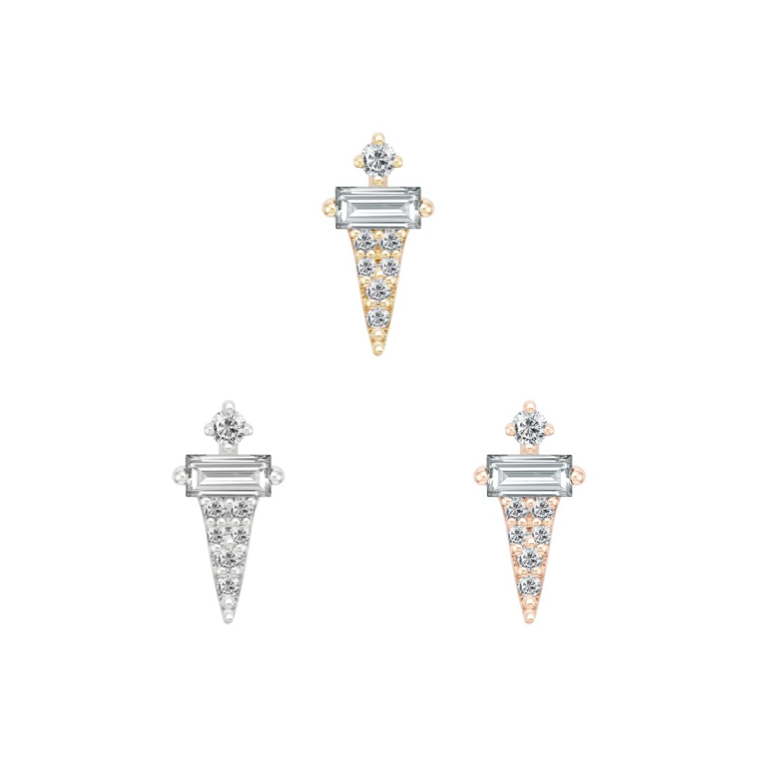 Dystrikt Threadless End with CZ Threadless Ends Buddha Jewelry