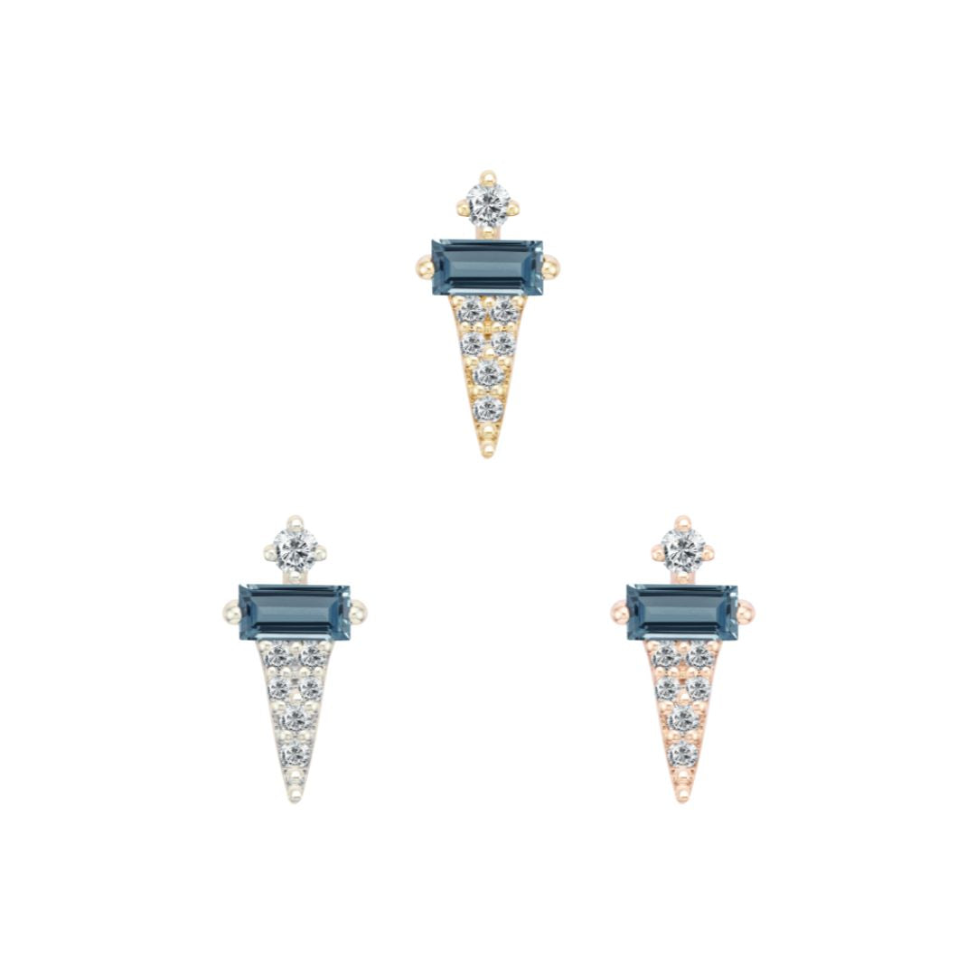 Dystrikt Threadless End with London Blue Topaz Threadless Ends Buddha Jewelry