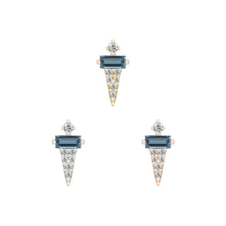 Dystrikt Threadless End with London Blue Topaz