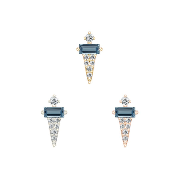 Dystrikt Threadless End with London Blue Topaz Threadless Ends Buddha Jewelry