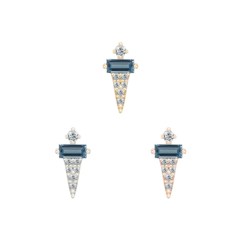 APP-Dystrikt Threadless End with London Blue Topaz Threadless Ends Buddha Jewelry