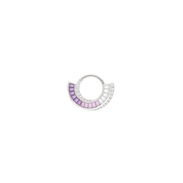 Echelon Clicker with Amethyst Clickers Buddha Jewelry 14k White Gold