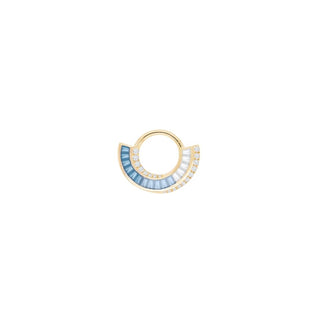 Echelon - London Blue Topaz - Clicker Clickers Buddha Jewelry Yellow Gold