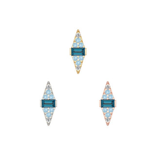 Electric Feel Threadless End with Blue Topaz Ombre