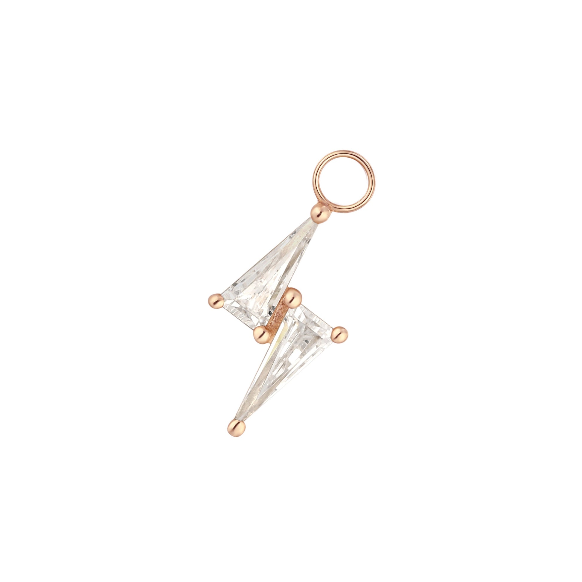 Electrify Charm with CZ Charms Buddha Jewelry 14k Rose Gold