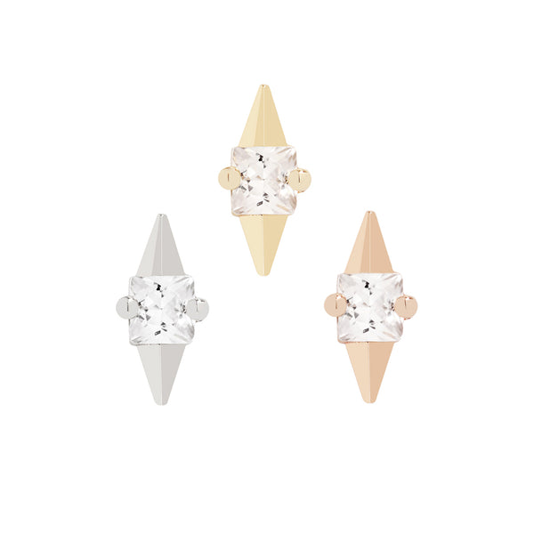 Elemental Threadless End with CZ Threadless Ends Buddha Jewelry