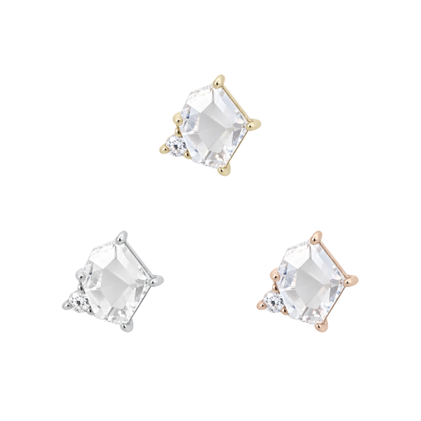 Elicit Threadless End with CZ Threadless Ends Buddha Jewelry