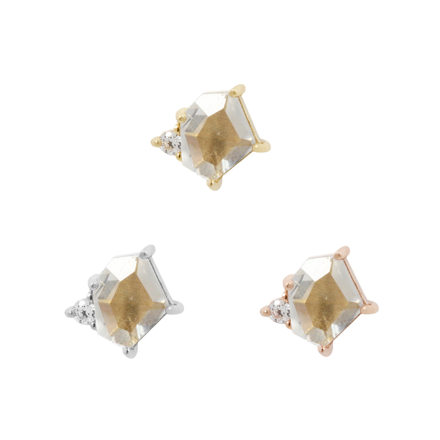 Elicit Threadless End with CZ Threadless Ends Buddha Jewelry