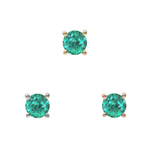 Prong Gem Threadless End with Emerald (Lab Grown) Threadless Ends Buddha Jewelry