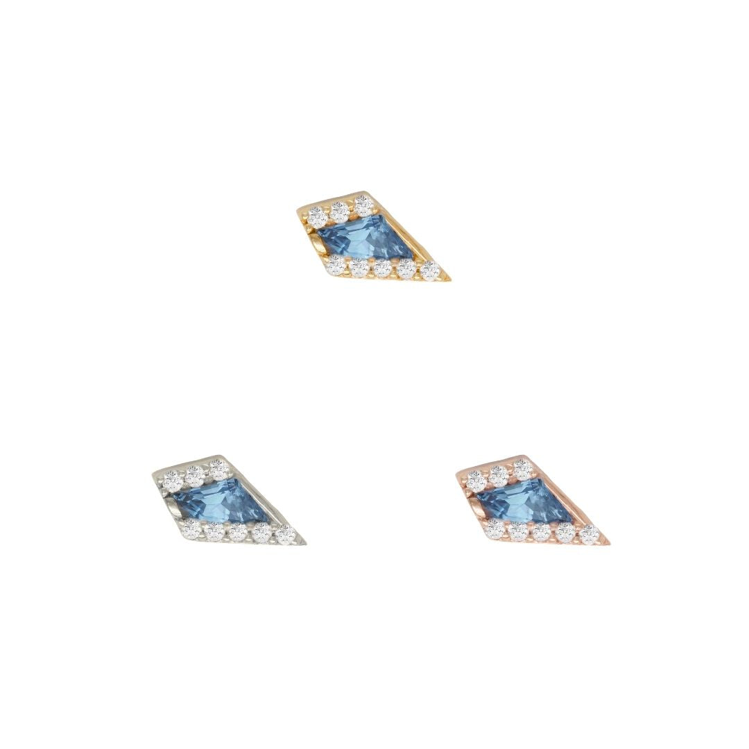 Eminence Threadless End with London Blue Topaz Threadless Ends Buddha Jewelry