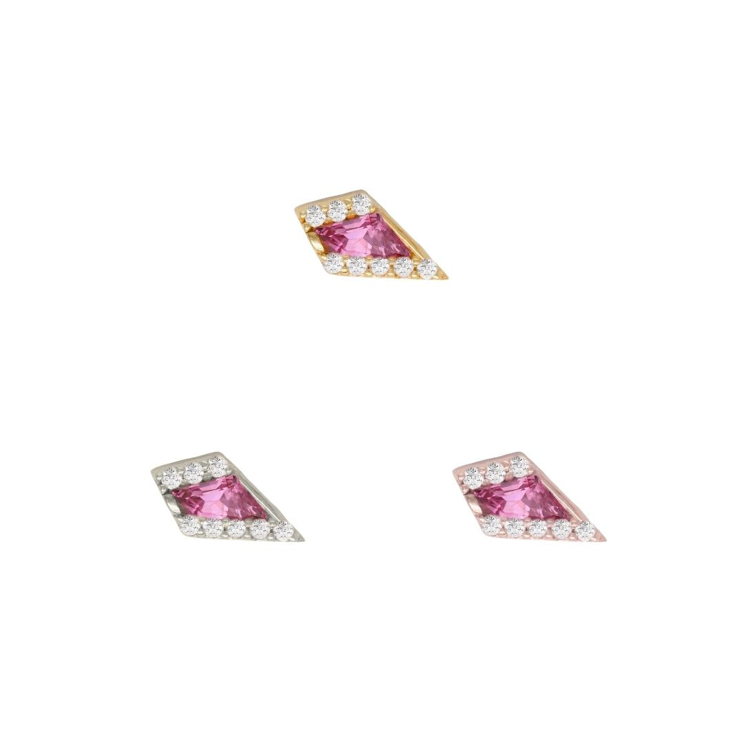 Eminence Threadless End with Pink Tourmaline Threadless Ends Buddha Jewelry