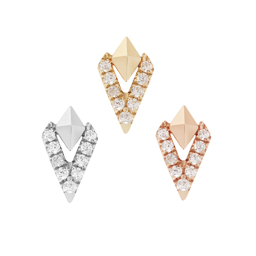 Empower Threadless End with CZ Threadless Ends Buddha Jewelry