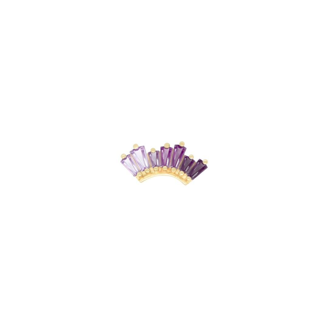 Enlighten Threadless End with Amethyst Ombre Threadless Ends Buddha Jewelry 14k Yellow Gold