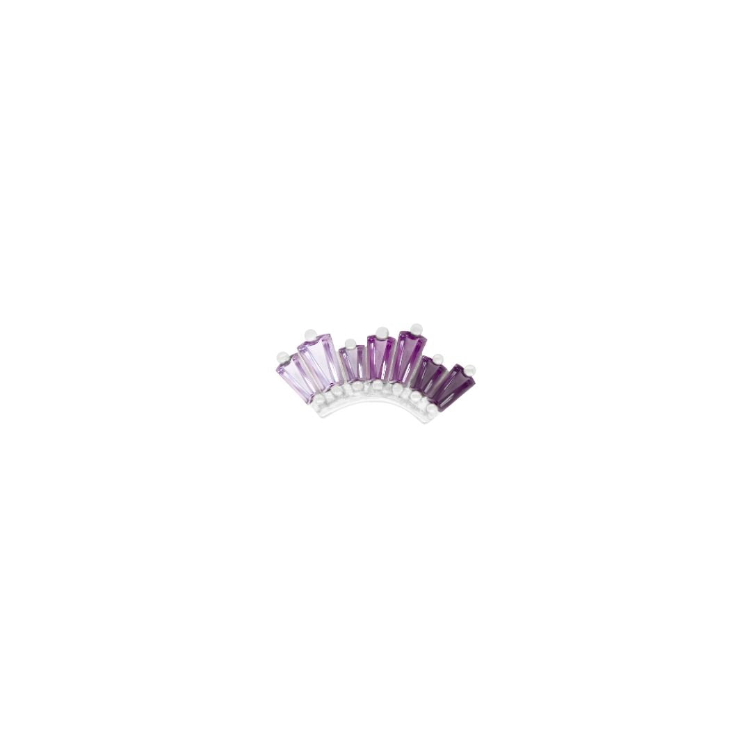 Enlighten Threadless End with Amethyst Ombre Threadless Ends Buddha Jewelry 14k White Gold