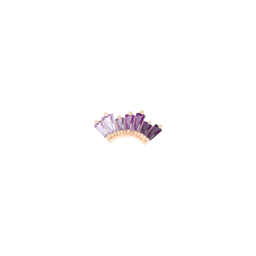 Enlighten Threadless End with Amethyst Ombre Threadless Ends Buddha Jewelry 14k Rose Gold