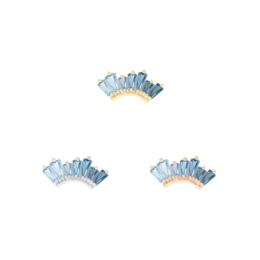 Enlighten Threadless End with Blue Topaz Ombre Threadless Ends Buddha Jewelry