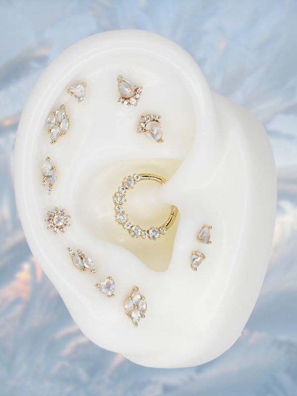 Ariana Clicker with Rainbow Moonstone Clickers Buddha Jewelry