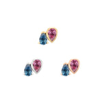 Era Threadless End with Pink Tourmaline + London Blue Topaz Threadless Ends Buddha Jewelry