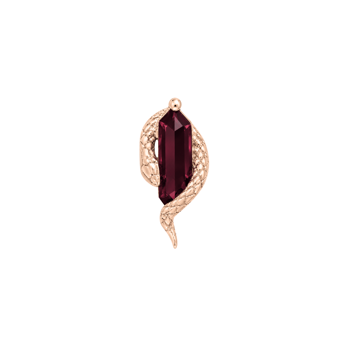 Eve Was Framed Threadless End with Garnet Threadless Ends Buddha Jewelry