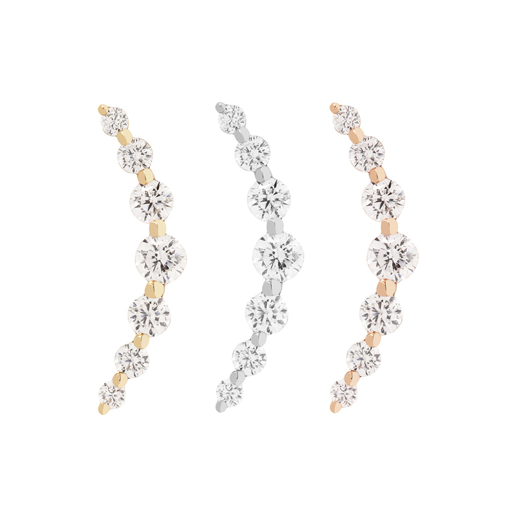 Everlasting Threadless End with CZ Threadless Ends Buddha Jewelry