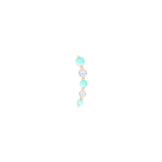 Flow - Turquoise - Threadless End Threadless Ends Buddha Jewelry Rose Gold